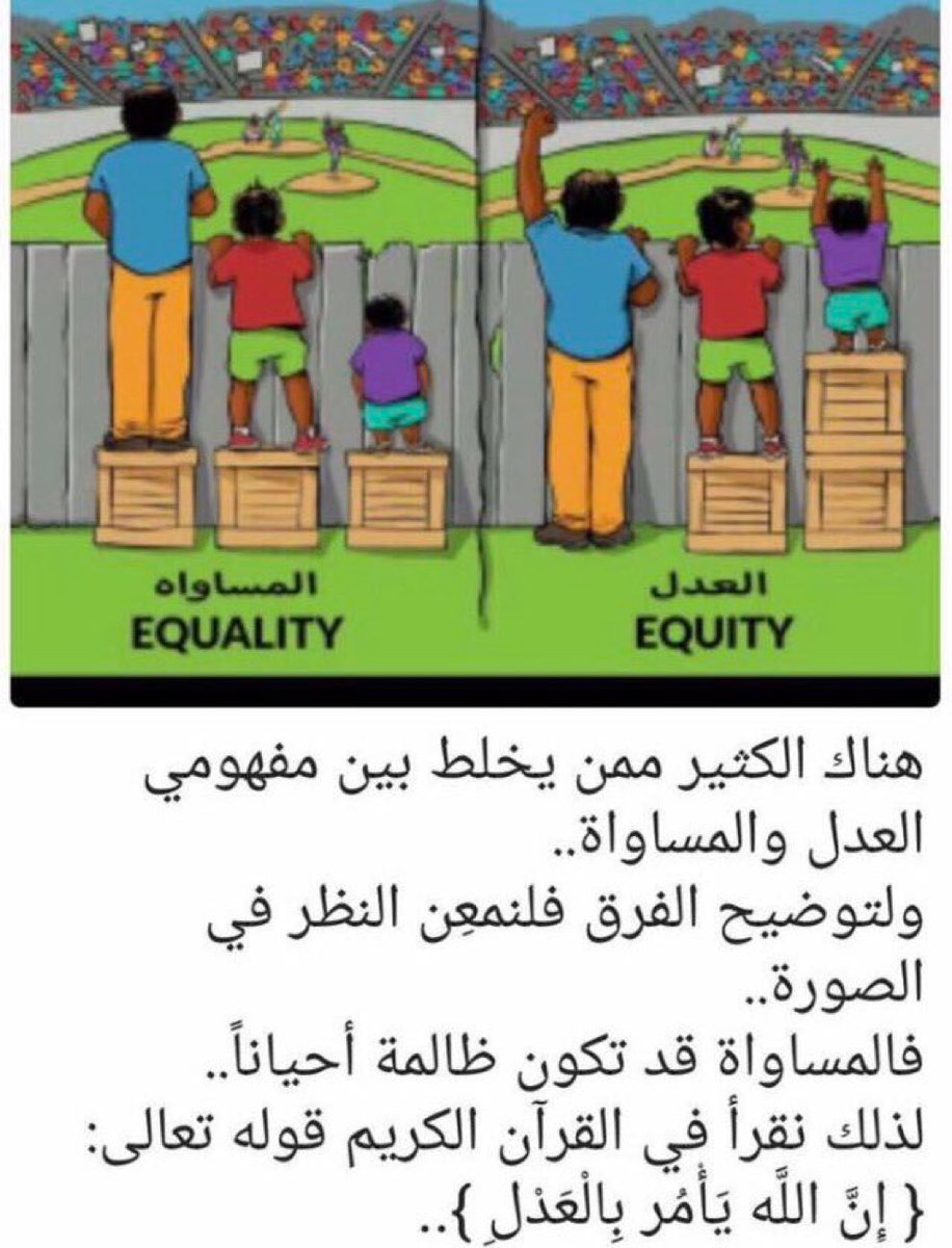 العدل والمساواه بينهم الكثير من الاختلاف , الفرق بين العدل والمساواة