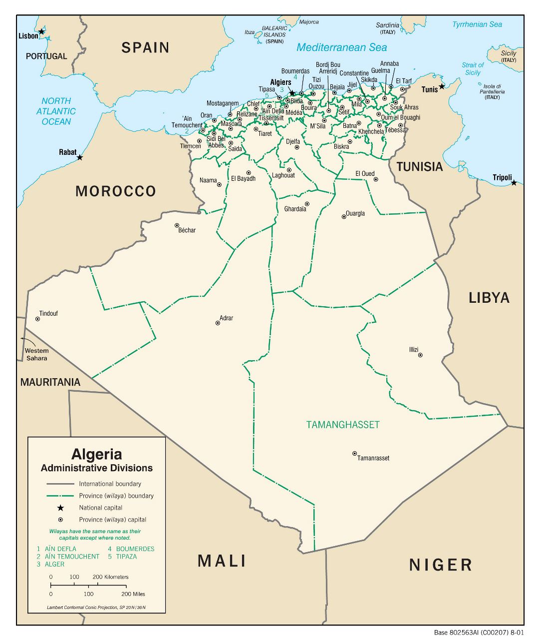 خريطة الجزائر وولاياتها 11479