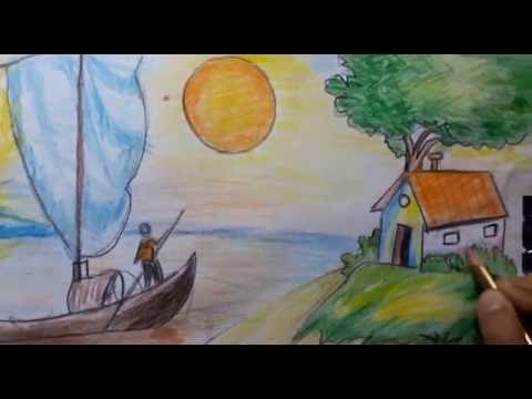 رسم منظر طبيعي سهل للاطفال - اطفالنا هم قرة اعيننا 5277 14